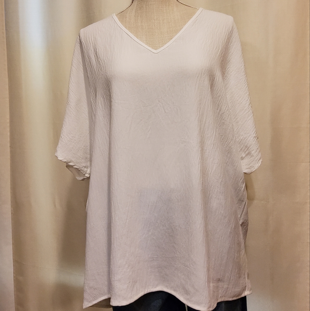 2HEARTS White Short Sleeve Blouse